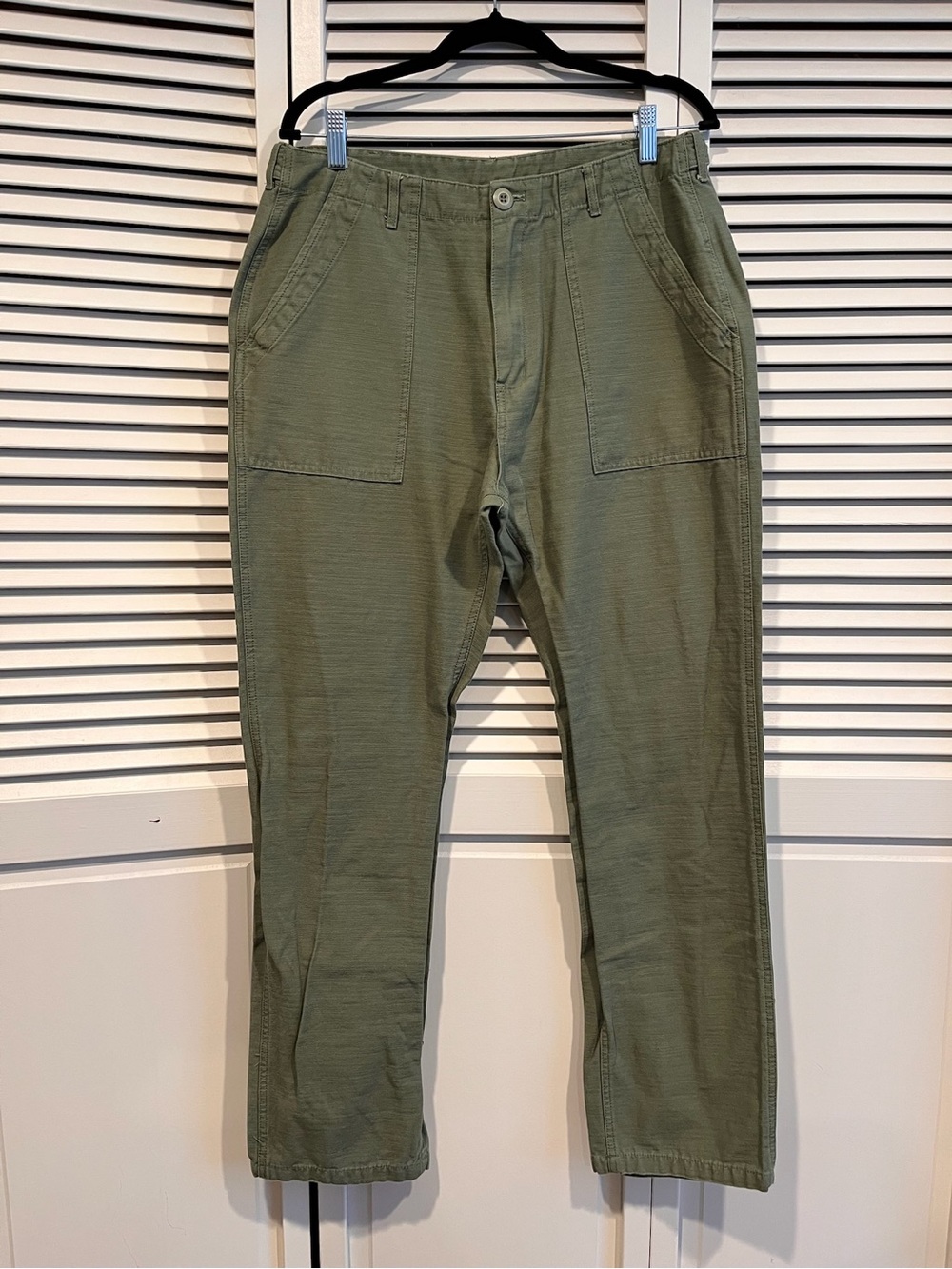 Source Unknown Olive Green Straight-Leg Utility Pants